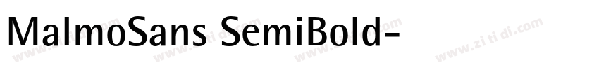 MalmoSans SemiBold字体转换